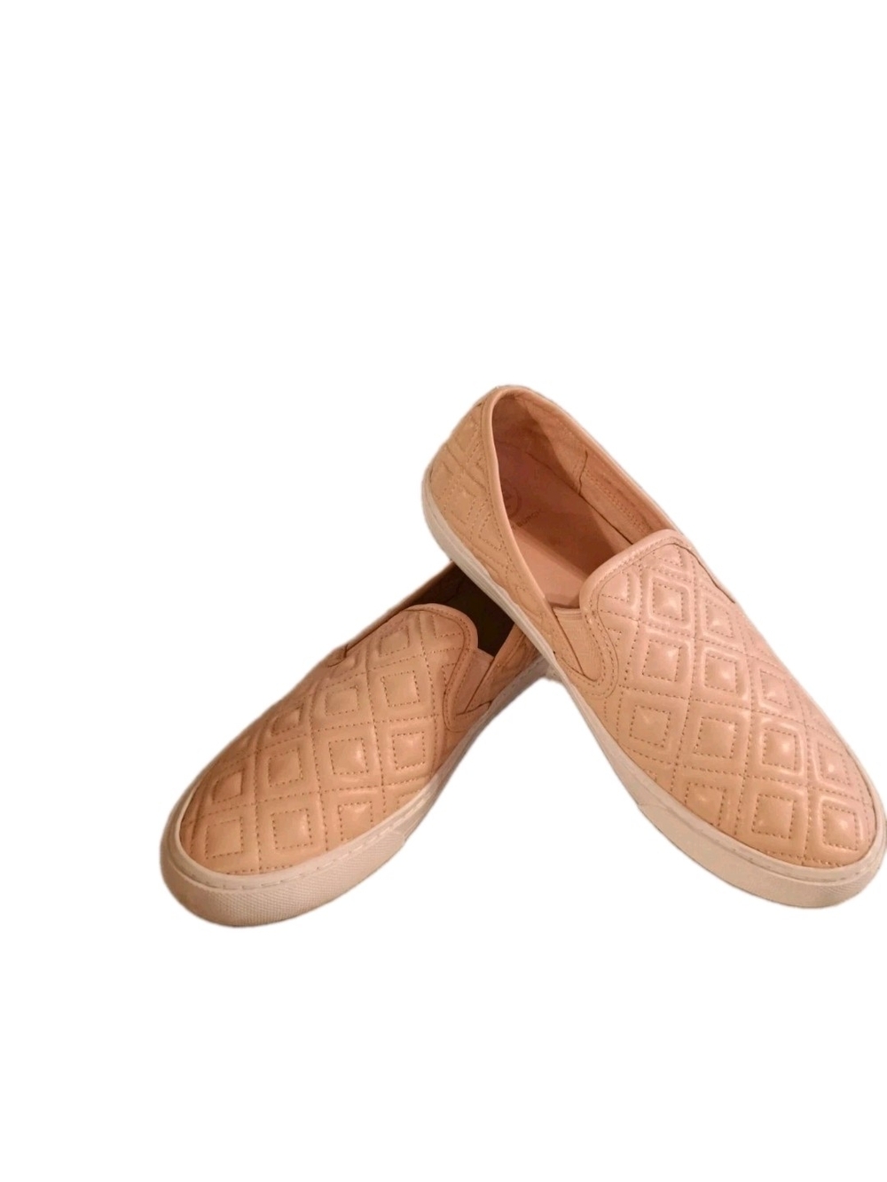 Tory Burch Women Size 6.5 Jesse Quilted Slip On Pink Shoes